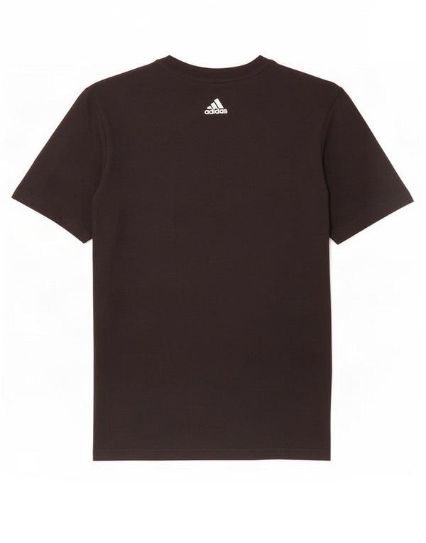 Adidas Boys Graphic T-Shirt Top 11-12 Years Black Cotton