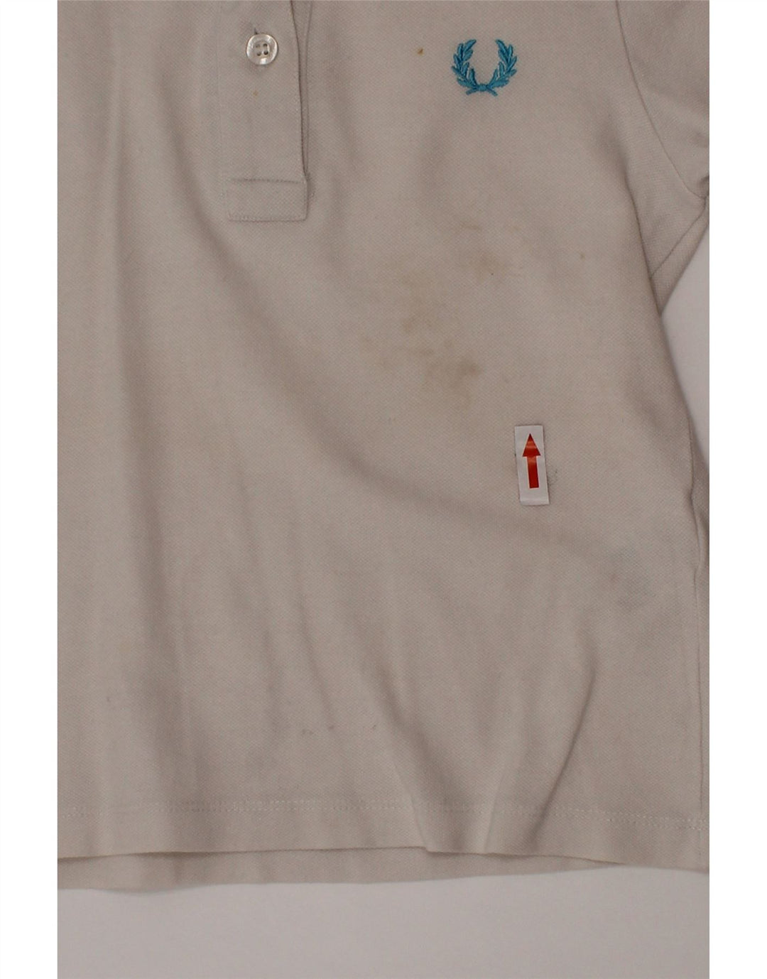 Fred Perry Boys Polo Shirt 3-4 Years Off White Cotton