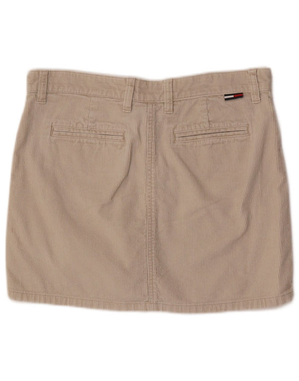 Tommy Hilfiger Womens Mini Corduroy Skirt US 9 Medium W30 Beige Cotton