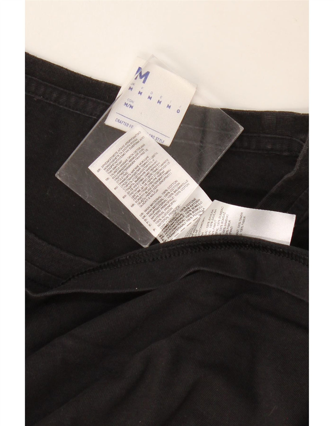 REEBOK Mens Graphic T-Shirt Top Medium Black Cotton