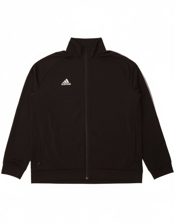 Adidas Mens Tracksuit Top Jacket 2XL Black Polyester
