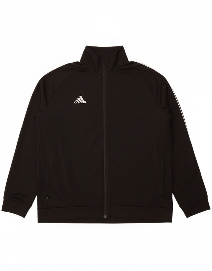 Adidas Mens Tracksuit Top Jacket 2XL Black Polyester