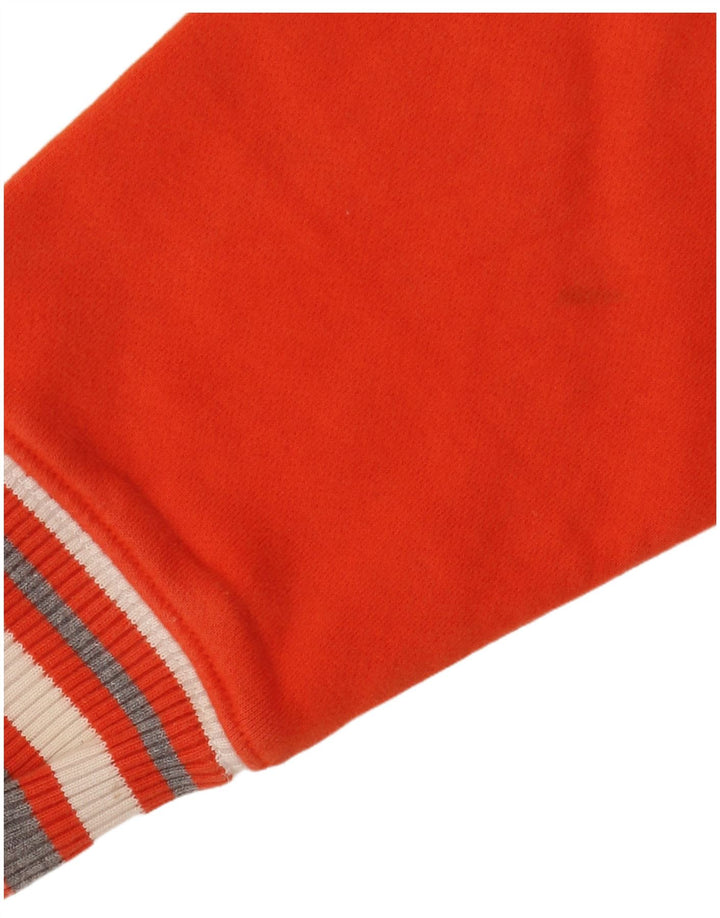 Fila Mens Tracksuit Top Jacket Large Orange Colourblock Cotton