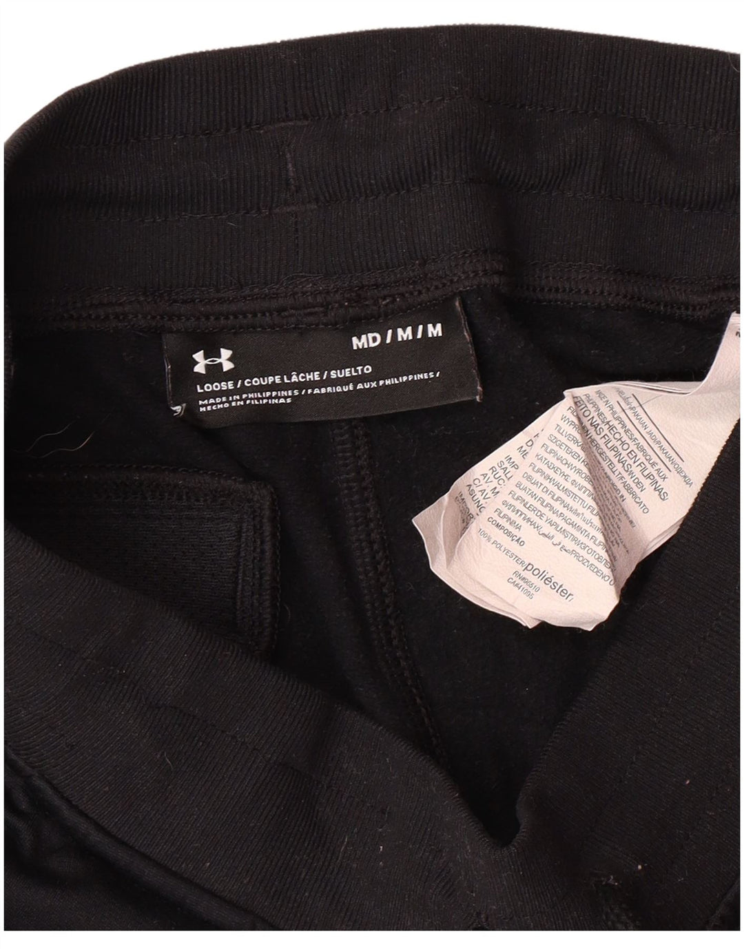 UNDER ARMOUR Womens Tracksuit Trousers Joggers UK 12 Medium  Black