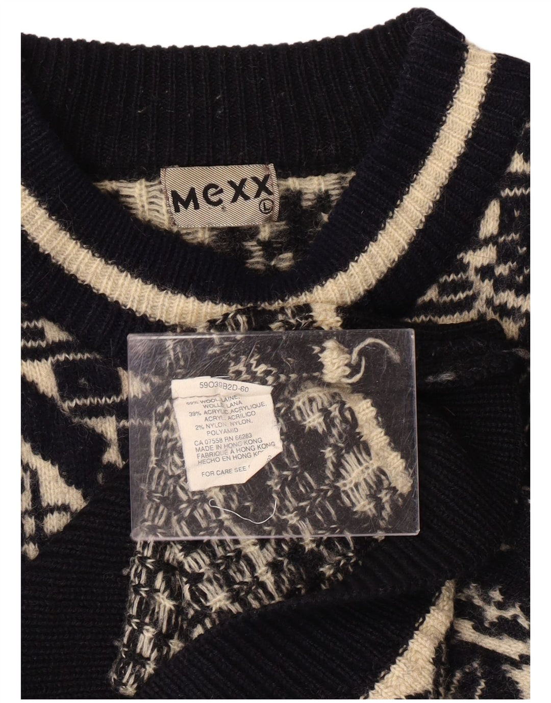 MEXX Womens Crew Neck Jumper Sweater UK 16 Large Multicoloured Geometric