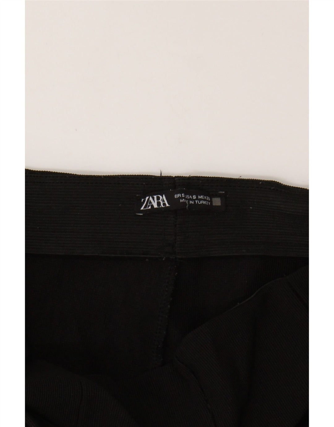ZARA Womens Leggings UK 10 Small Black Polyester