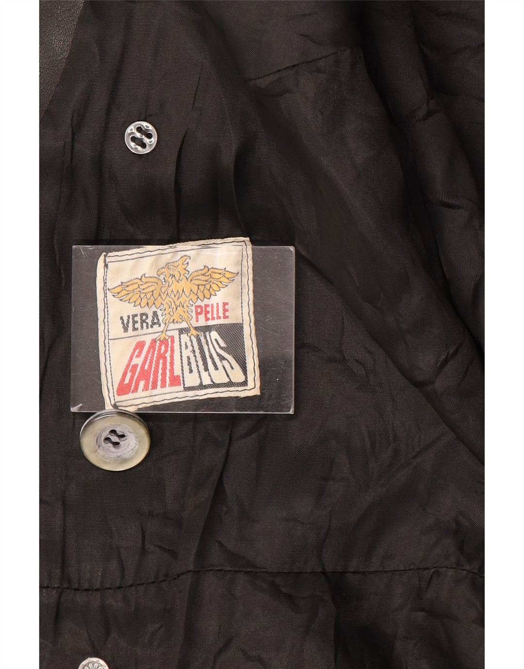 VINTAGE Womens Leather Coat UK 12 Medium Black Leather