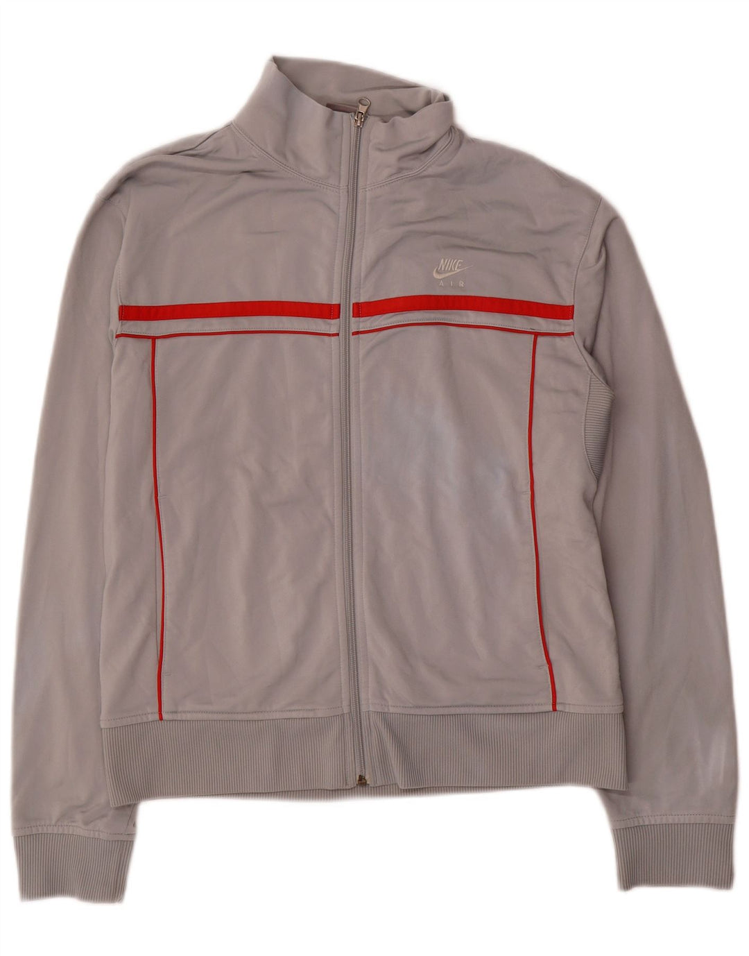 Nike Womens Tracksuit Top Jacket UK 16/18 XL Grey Colourblock Polyester