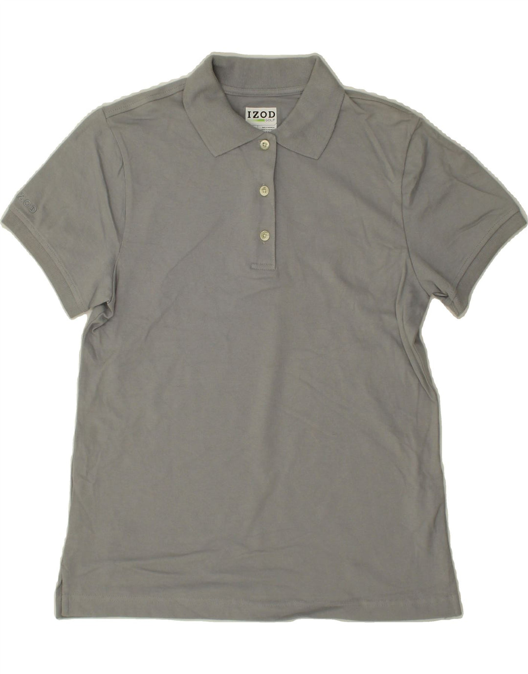 IZOD Womens Polo Shirt UK 14 Medium Grey Cotton Vintage Izod and Second-Hand Izod from Messina Hembry 