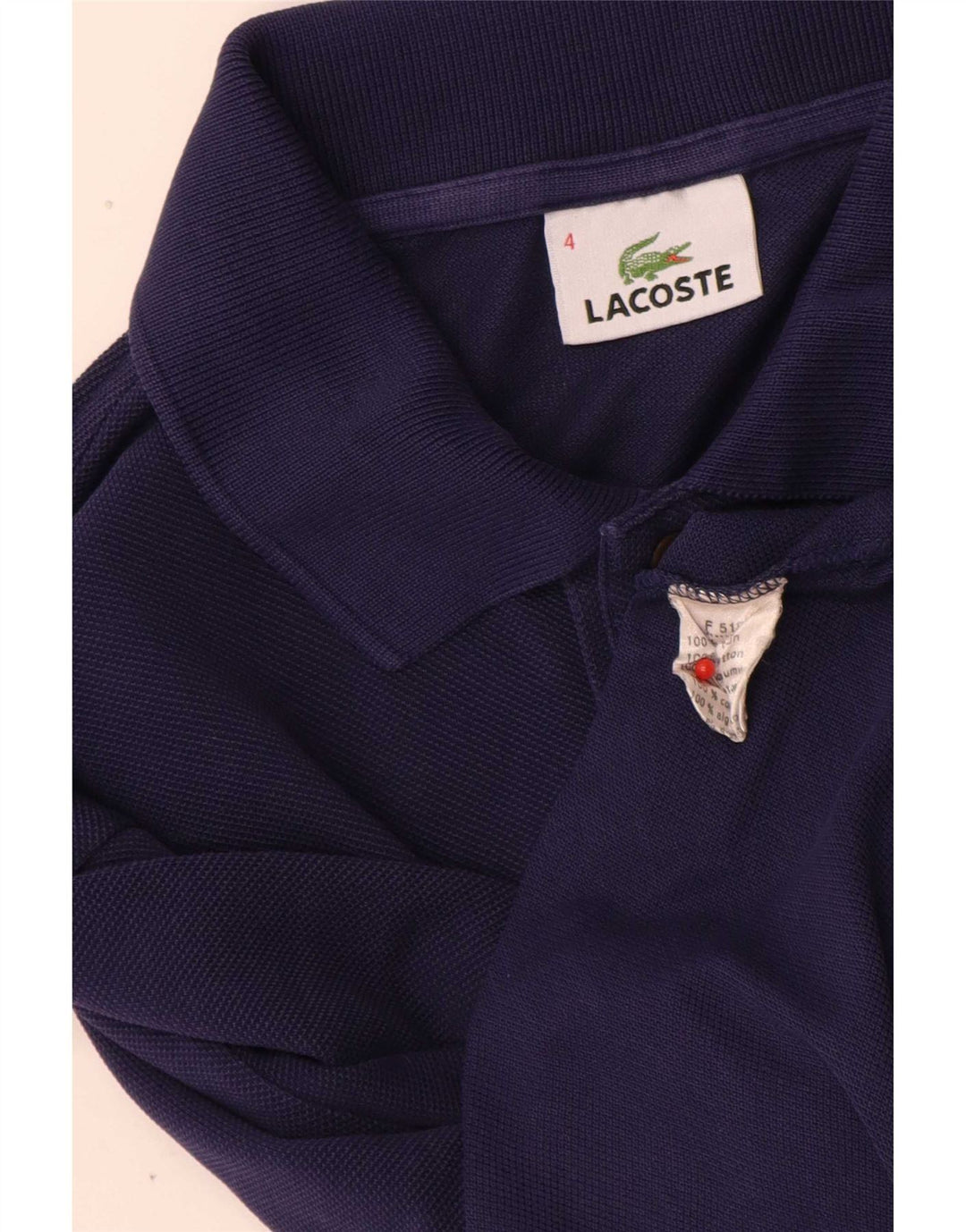 Lacoste Mens Polo Shirt Size 4 Medium Purple Cotton