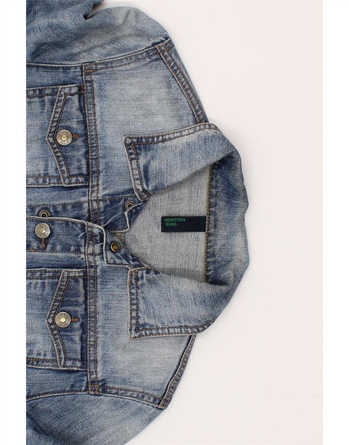 BENETTON Boys Denim Jacket 11-12 Years 2XL  Blue Cotton Vintage Benetton and Second-Hand Benetton from Messina Hembry 