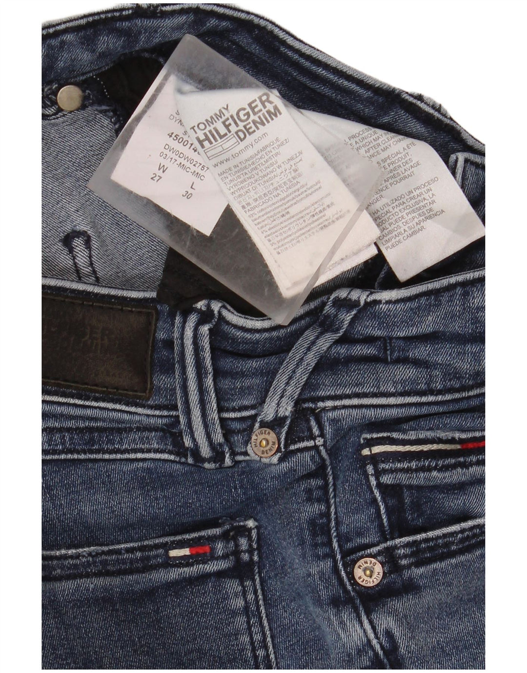 TOMMY HILFIGER Womens Sophie Low Waist Skinny Jeans W27 L30 Blue Cotton