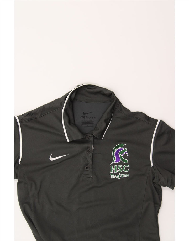 NIKE Womens Dri Fit Polo Shirt UK 10 Small Black Polyester Vintage Nike and Second-Hand Nike from Messina Hembry 