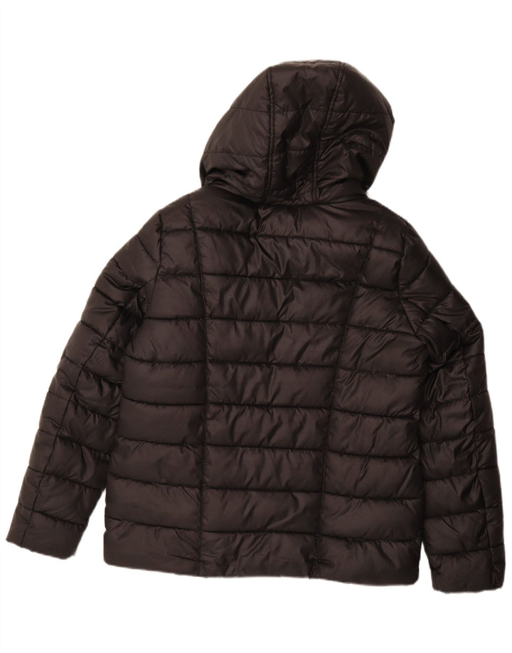 LIPSY Womens Hooded Padded Jacket UK 12 Medium Black Polyester