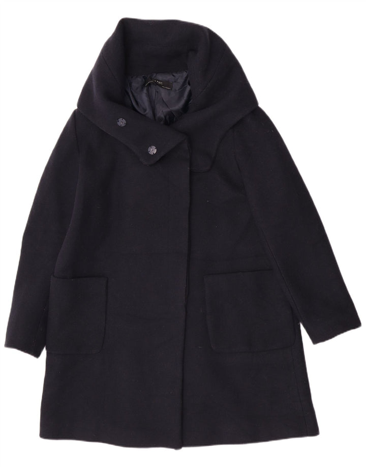 Zara Womens Overcoat UK 18 XL Navy Blue Acrylic