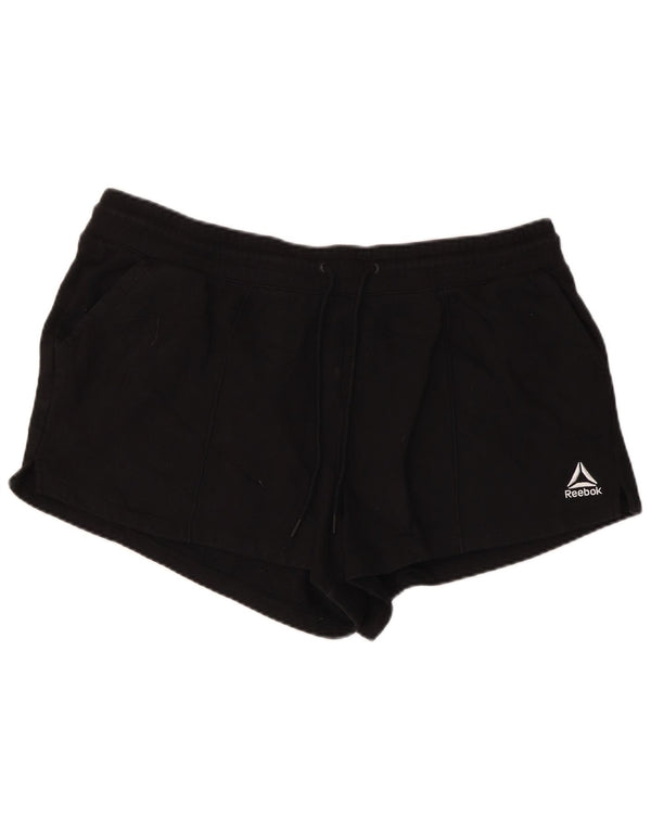 Reebok Womens Sport Shorts UK 20 2XL Black Cotton