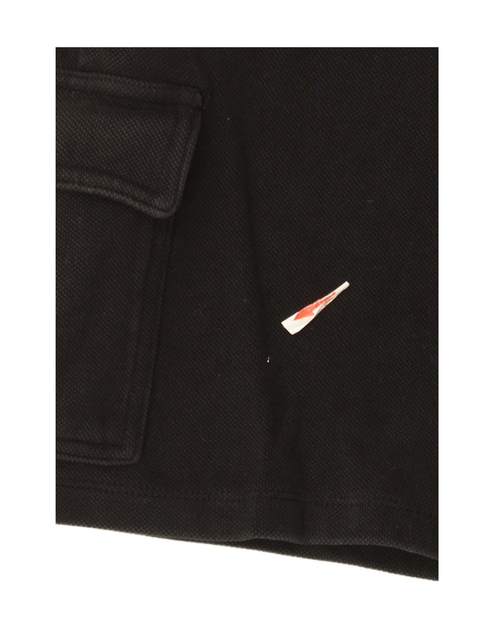 Zara Mens Cargo Shorts Small W30  Black Cotton