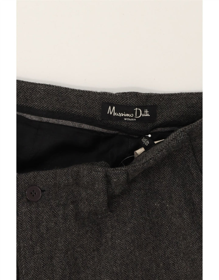 MASSIMO DUTTI Womens Cargo Trousers EU 40 Medium W30 L32 Grey Herringbone Vintage Massimo Dutti and Second-Hand Massimo Dutti from Messina Hembry 