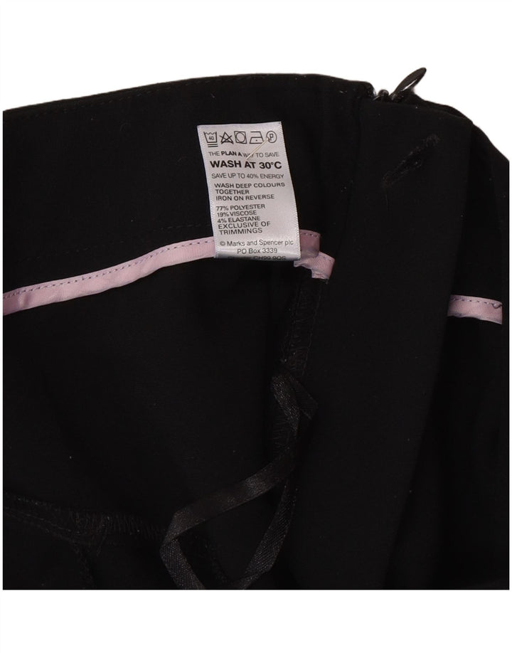 Marks & Spencer Womens A-Line Skirt UK 14 Large W32  Black Polyester