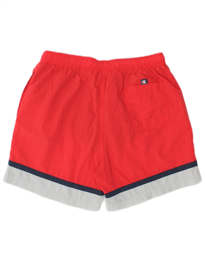 Champion Mens Sport Shorts Medium Red Colourblock