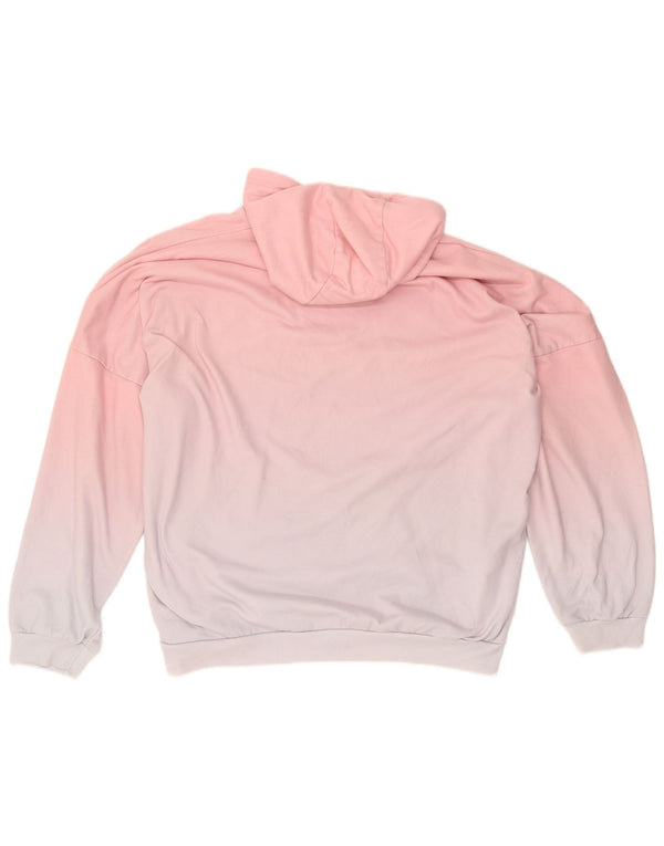 Ellesse Womens Graphic Oversized Hoodie Jumper UK 16 Large Pink Tie Dye