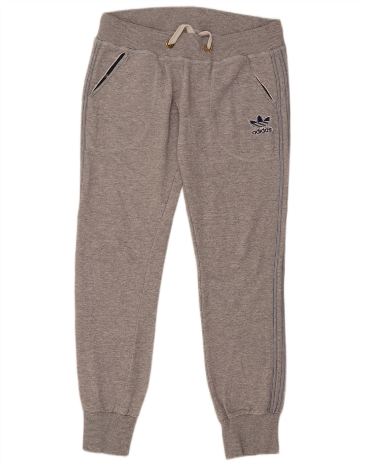 ADIDAS Womens Tracksuit Trousers Joggers IT 44 Medium Grey Flecked