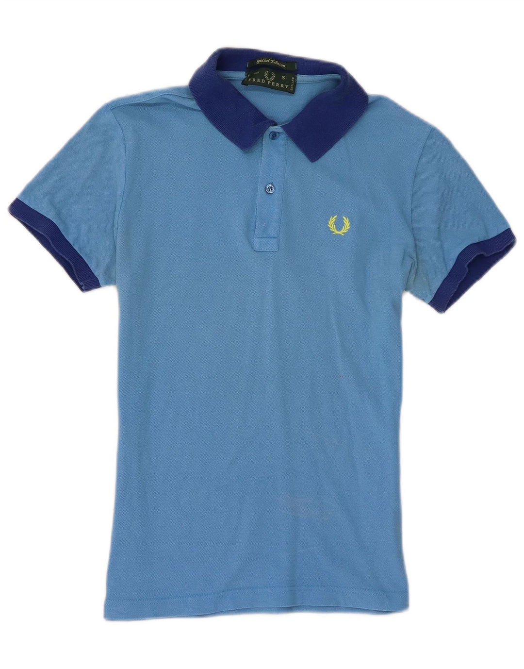 Fred Perry Mens Polo Shirt Small Blue Cotton