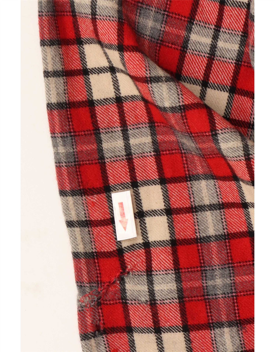 Vintage Mens Flannel Shirt XL Red Check Wool
