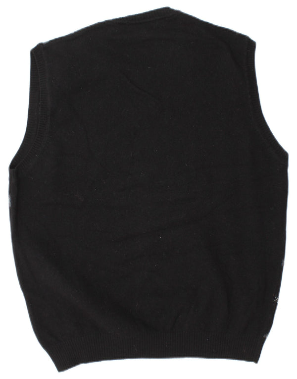 Burberry Mens Vest Tank Top Medium Black Argyle/Diamond Wool