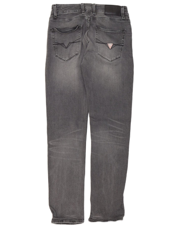 Guess Mens Slim Jeans W30 L31 Grey Cotton
