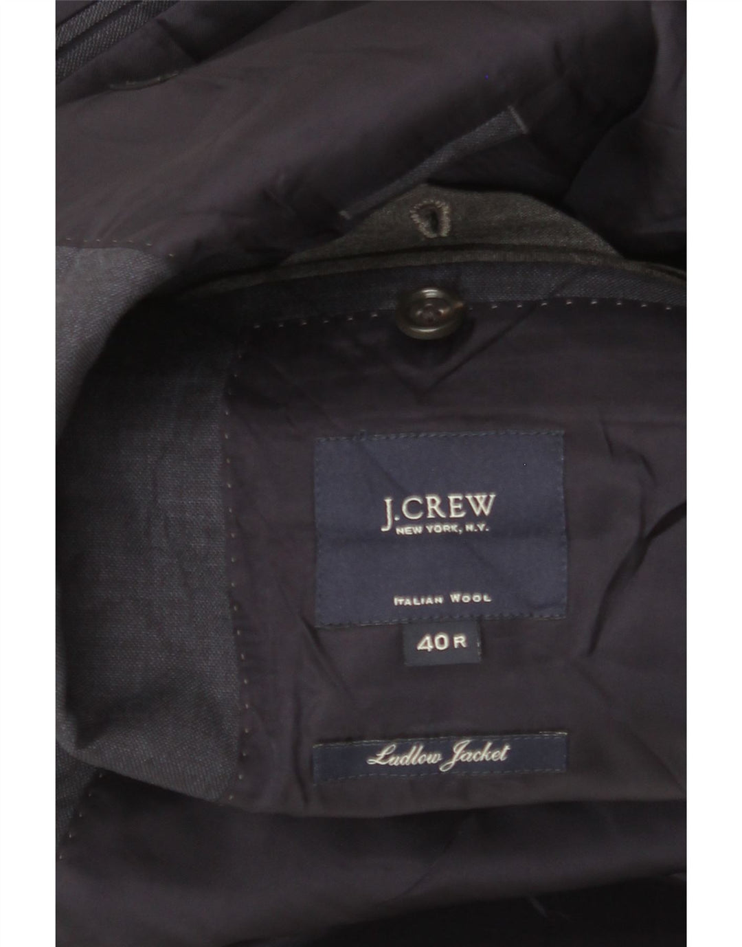 J. CREW Mens Ludlow 2 Button Blazer Jacket UK 40 Large Navy Blue Wool