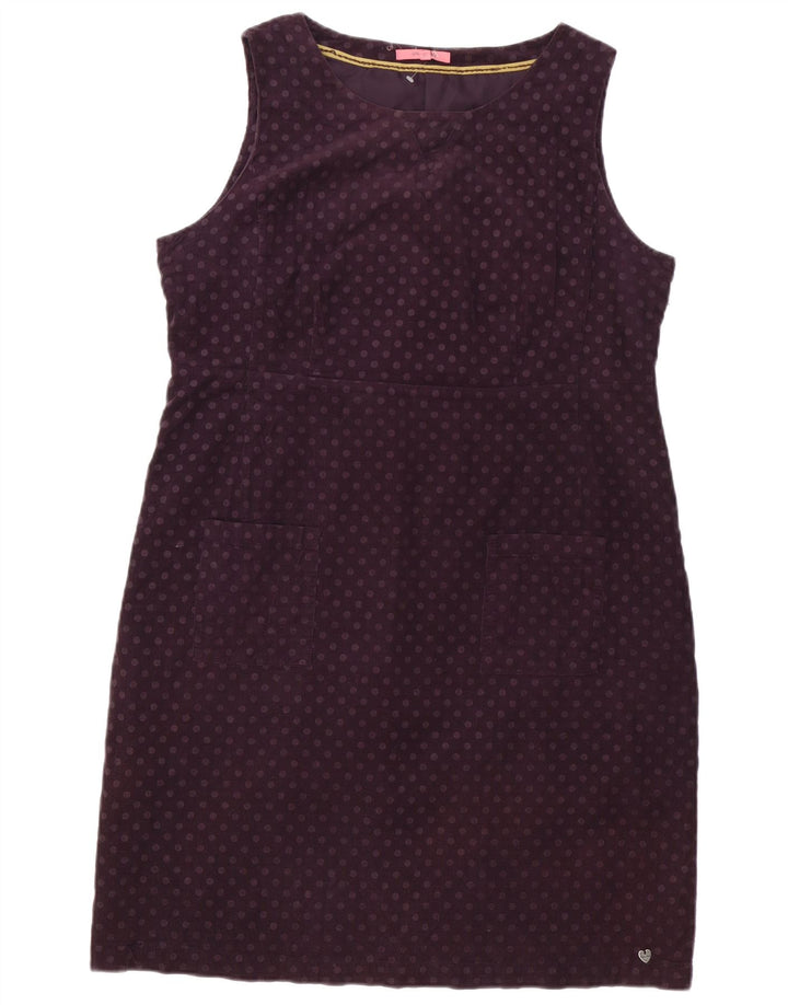 WHITE STUFF Womens Sleeveless Sheath Dress UK 18 XL  Purple Polka Dot