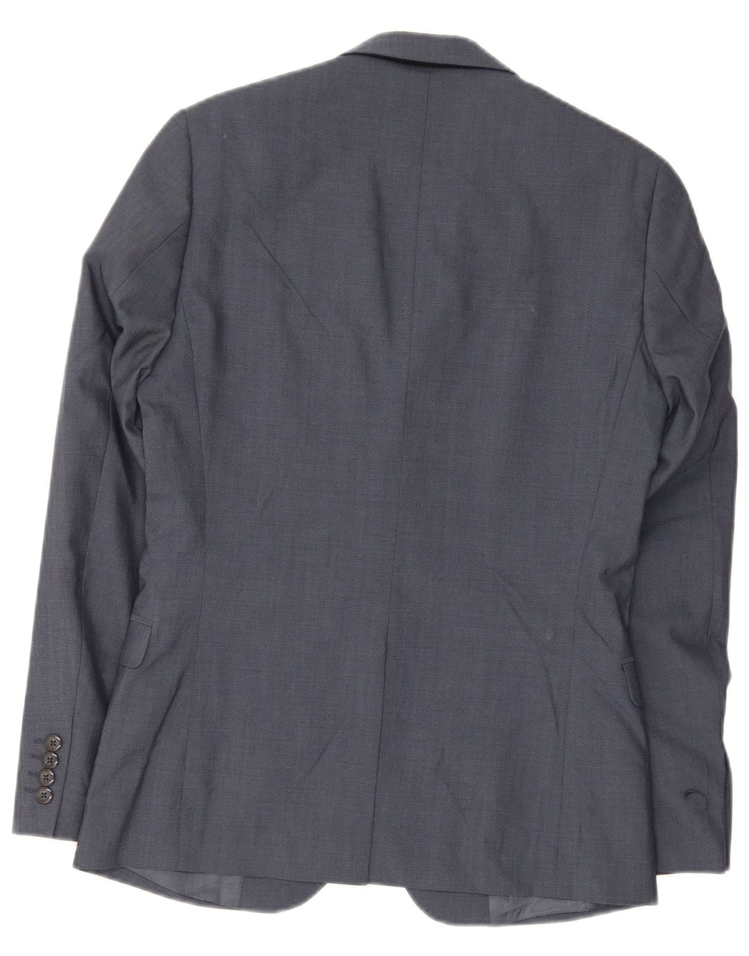 Dkny Mens 2 Button Slim Fit Blazer Jacket UK 36 Small Navy Blue Wool