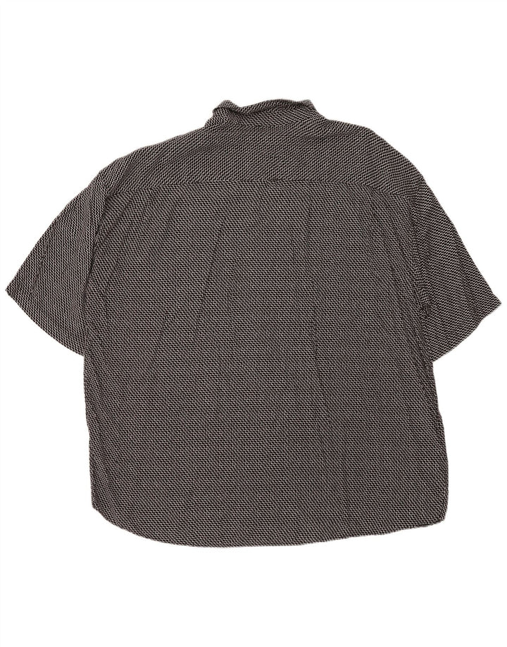 MAXFORT Mens Short Sleeve Shirt 5XL Black Chevron