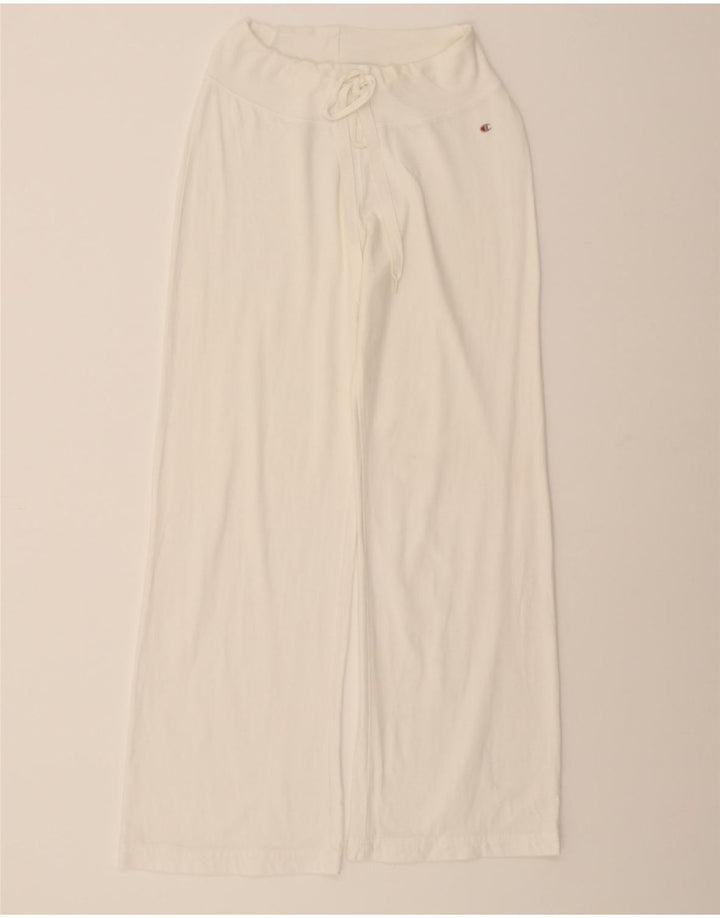 CHAMPION Womens Tracksuit Trousers UK 14 Medium  White Cotton Vintage Champion and Second-Hand Champion from Messina Hembry 