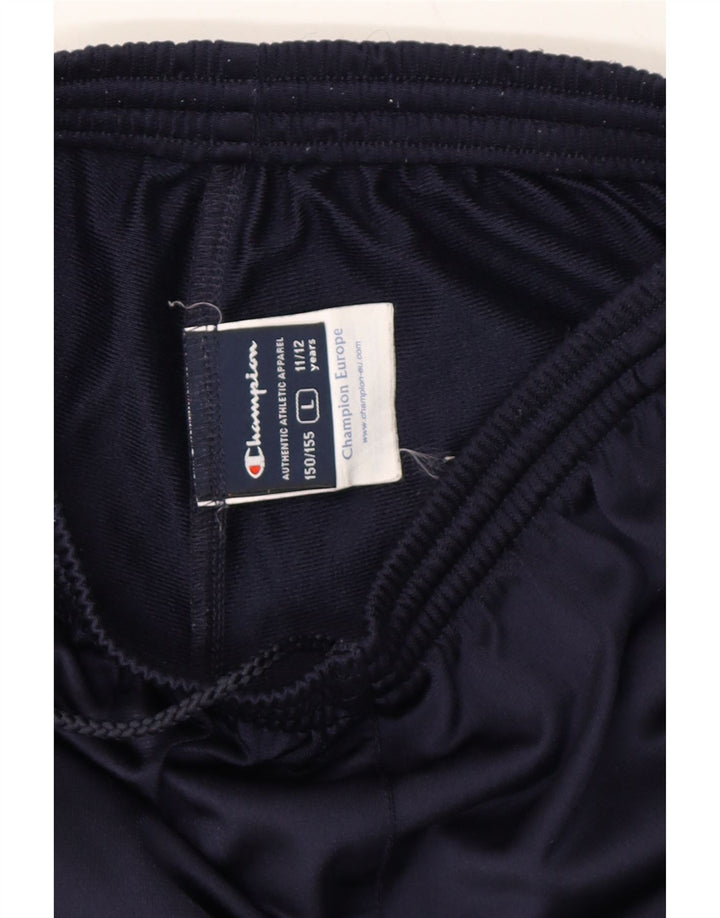 CHAMPION Boys Tracksuit Trousers 11-12 Years Large Navy Blue Polyester Vintage Champion and Second-Hand Champion from Messina Hembry 