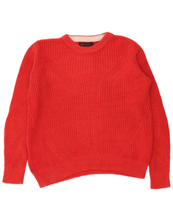 Marks & Spencer Mens Crew Neck Jumper Sweater Small Red Cotton
