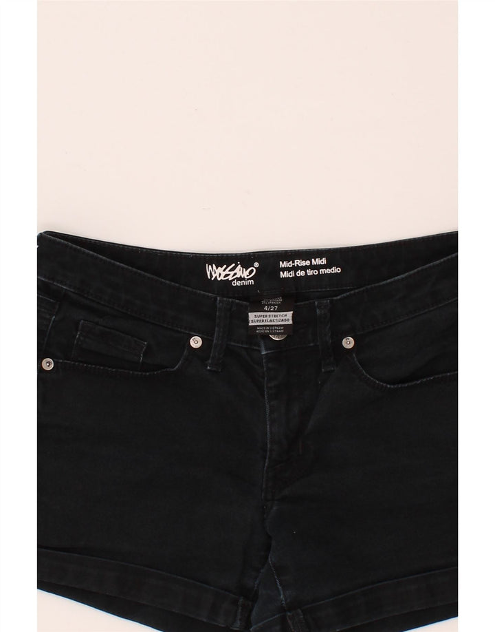 MOSSIMO Womens Mid Rise Denim Shorts US 4 Small W27 Black Cotton Vintage Mossimo and Second-Hand Mossimo from Messina Hembry 
