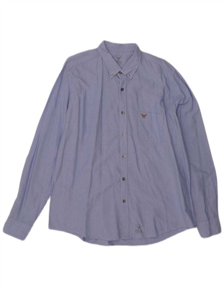 Avirex Mens Shirt 2XL Blue Cotton