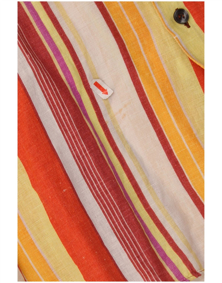 TILMAS Mens Short Sleeve Shirt Large Multicoloured Striped