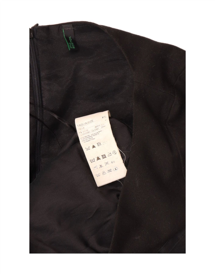 BENETTON Womens Sheath Dress UK 4 XS Black Polyester Vintage Benetton and Second-Hand Benetton from Messina Hembry 