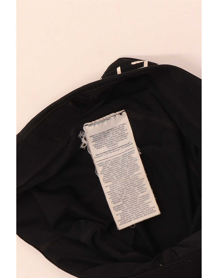 Nike Womens Graphic Leggings UK 10 Small Black Polyester