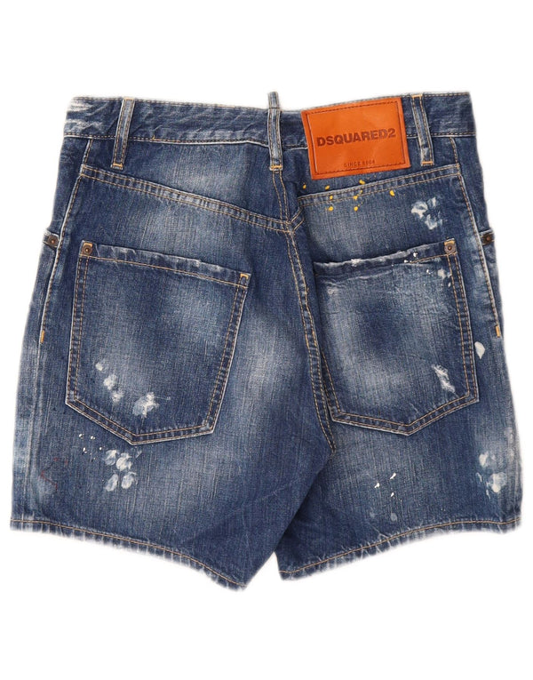 Dsquared2 Womens Distressed Denim Shorts IT 44 Medium W28  Blue Cotton