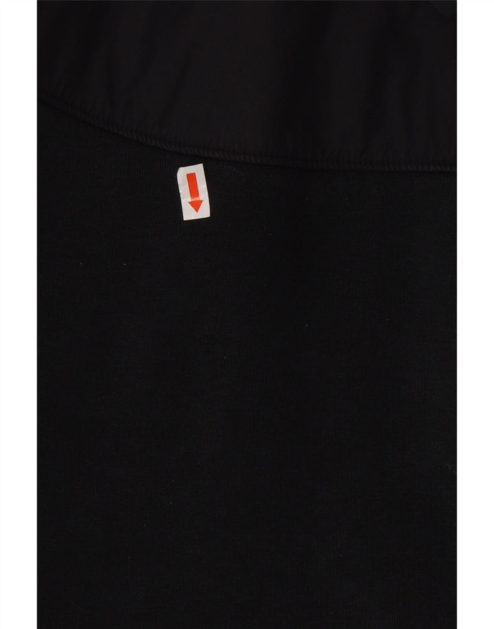 NIKE Mens Zip Hoodie Sweater Medium Black Cotton