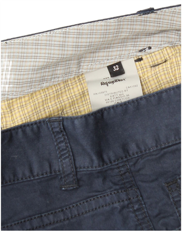 REFRIGIWEAR Mens Casual Shorts W32 Medium  Navy Blue Cotton