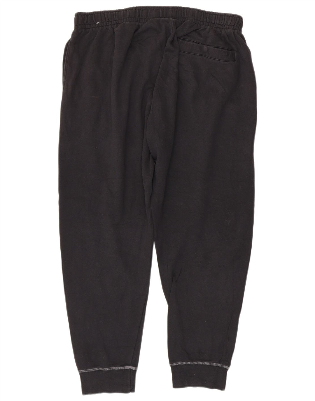 NIKE Womens Graphic Tracksuit Trousers Joggers UK 16 Large Black Cotton