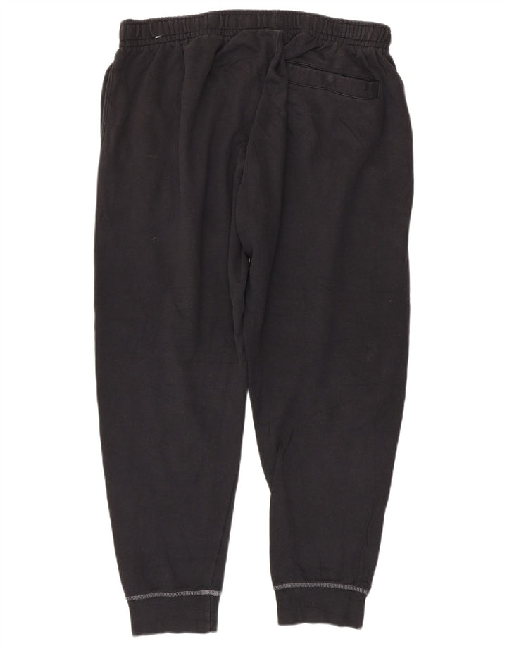 NIKE Womens Graphic Tracksuit Trousers Joggers UK 16 Large Black Cotton