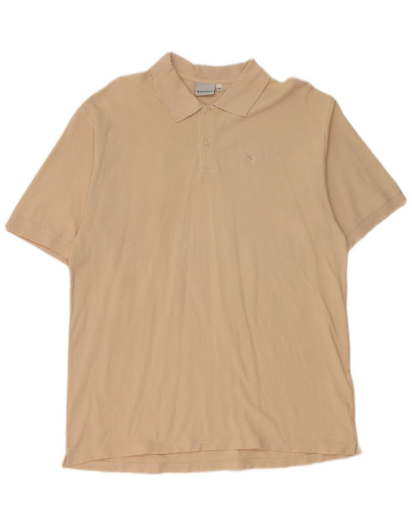 DIADORA Mens Polo Shirt XL Beige Cotton