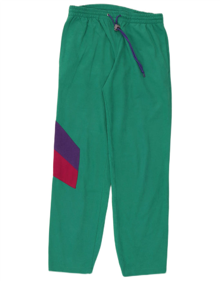 Vintage Womens Full Tracksuit UK 14 Medium  Green Colourblock Polyester