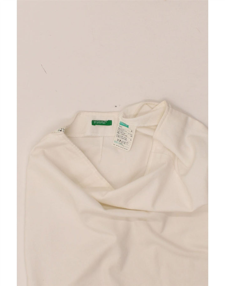 BENETTON Womens Straight Skirt IT 44 Medium W30  White Cotton Vintage Benetton and Second-Hand Benetton from Messina Hembry 